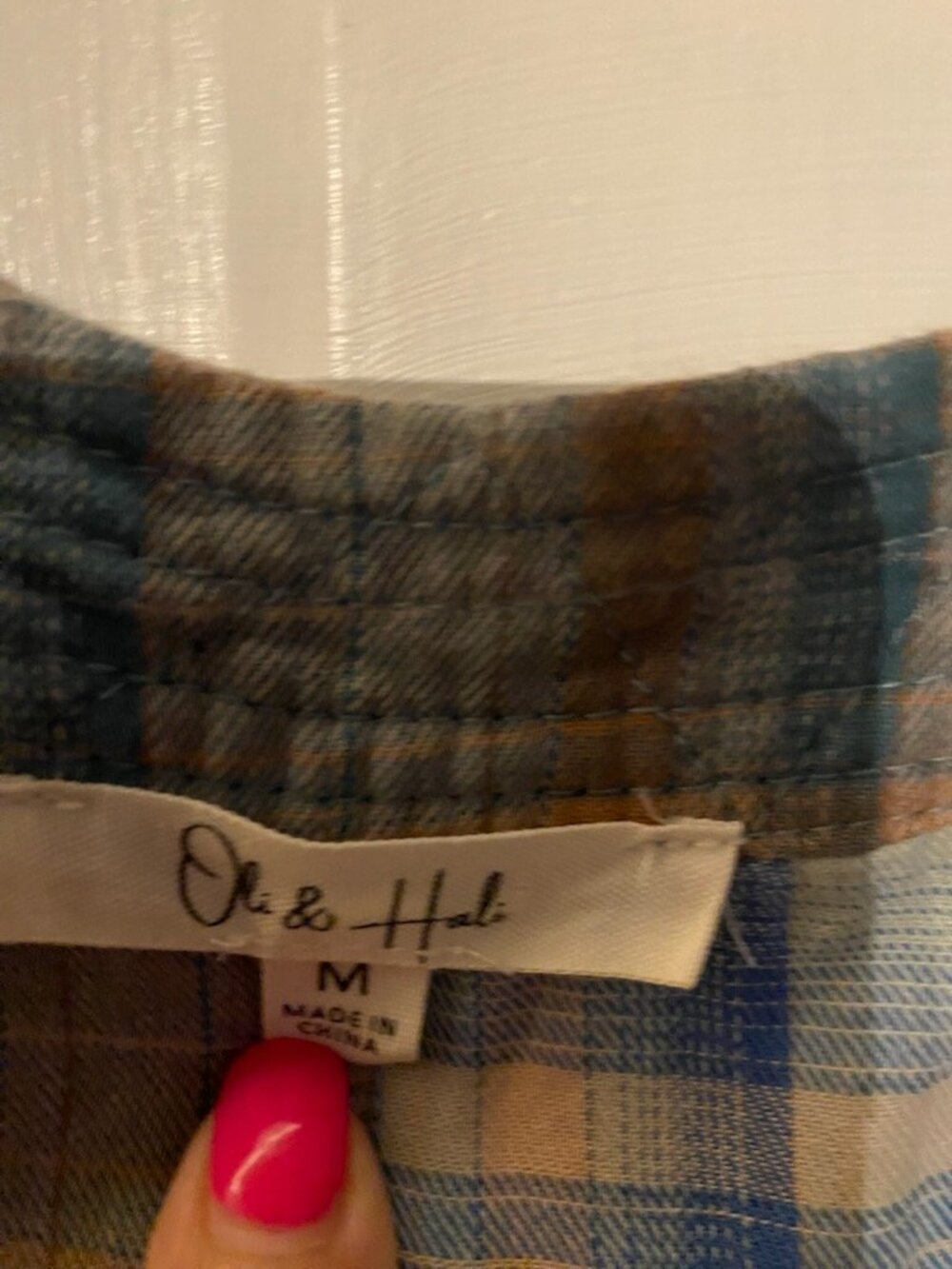 Oli & Hali wide leg plaid overalls size medium - Picture 4 of 8